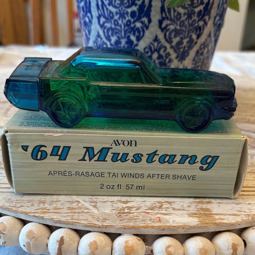 Vintage Avon '64 Mustang collectible bottle.